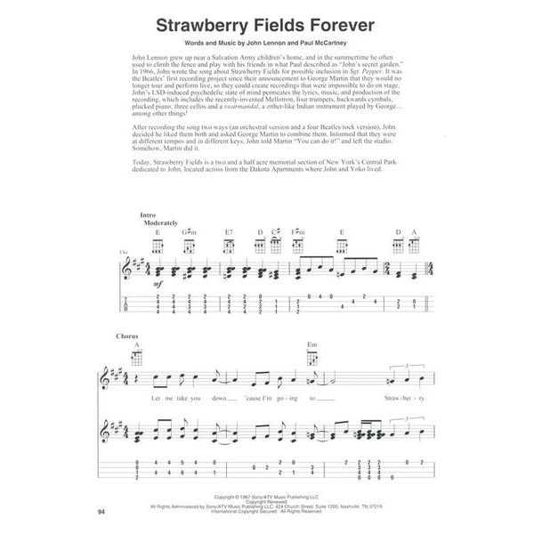 Hal Leonard Beatles Fingerstyle Ukulele