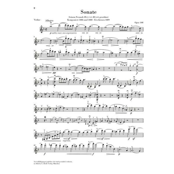 Henle Verlag Brahms Violinsonate d-moll