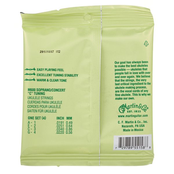 Martin Guitar M600 New Ukulele Stringset