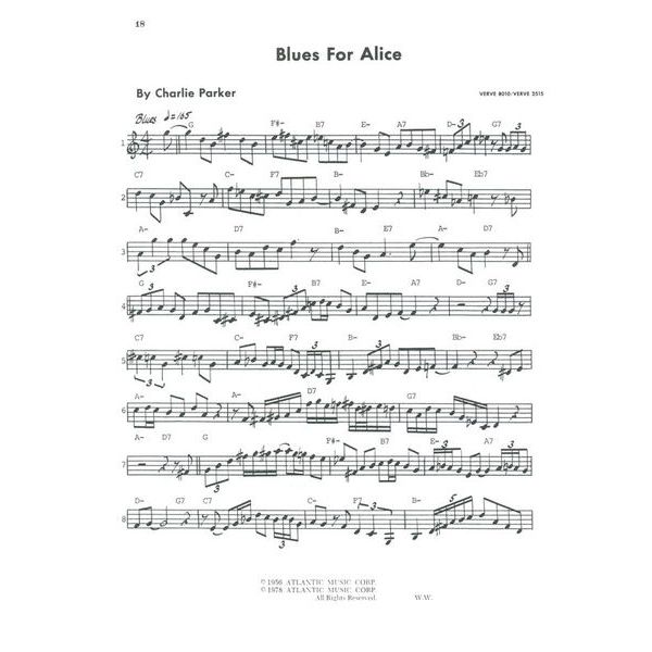 Atlantic Music Charlie Parker Omnibook Bb