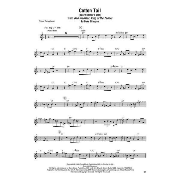 Hal Leonard Saxophone Omnibook Bb