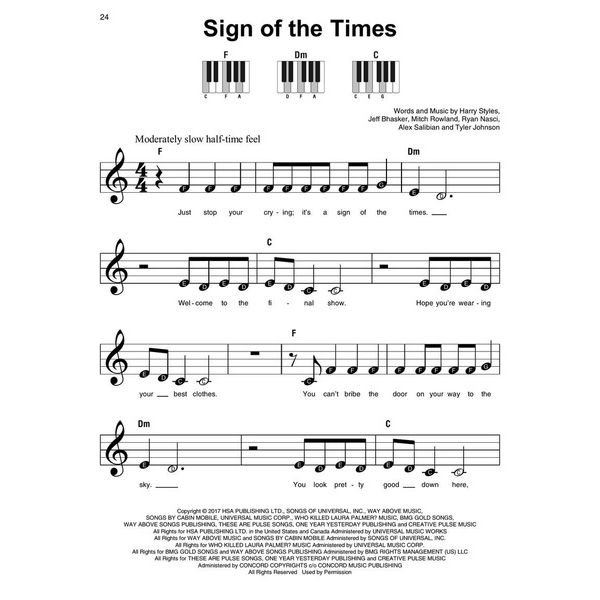 Hal Leonard Harry Styles Super Easy