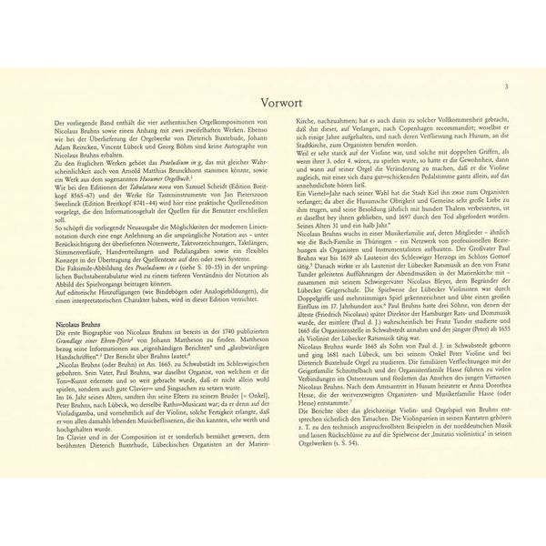 Breitkopf & Hrtel Bruhns Smtliche Orgelwerke