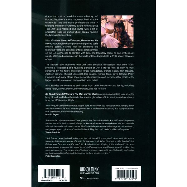 Hudson Music It's About Time �Jeff Porcaro