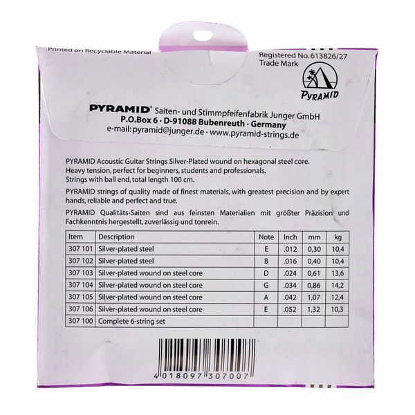 Pyramid 307/100 Silver Heavy