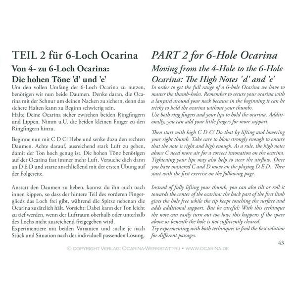 ocarinamusic Tutor for 4 and 6 hole Ocarina