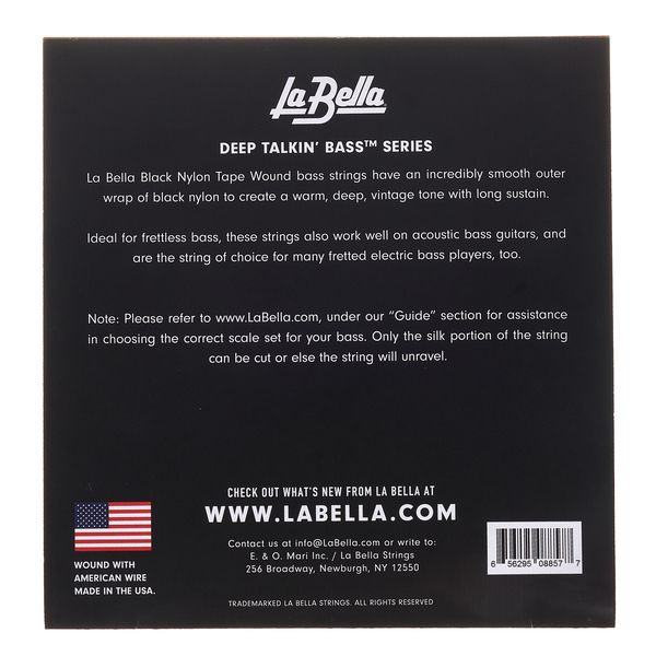 La Bella 750N Black Nylon L