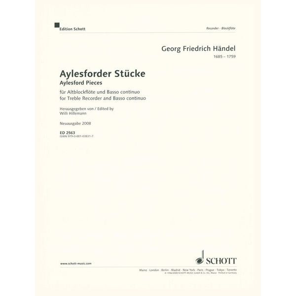 Schott Hndel Aylesforder Stücke