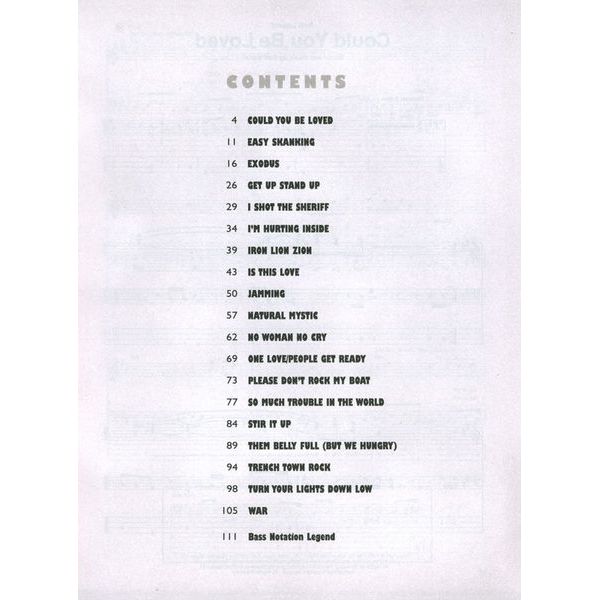 Hal Leonard Bob Marley Bass Collection