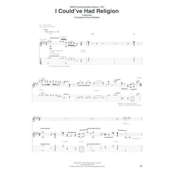 Hal Leonard Selections From Rory Gallagher