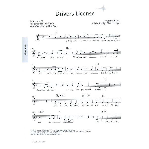 Music Factory Easy Charts Play-Along 12