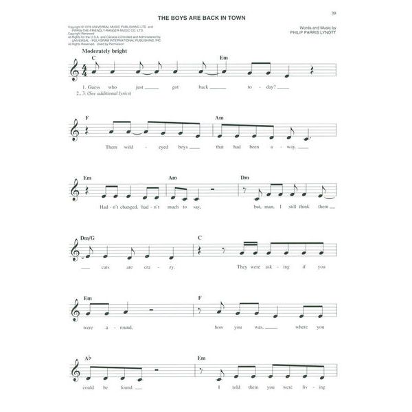 Hal Leonard The Easy Seventies Fake Book