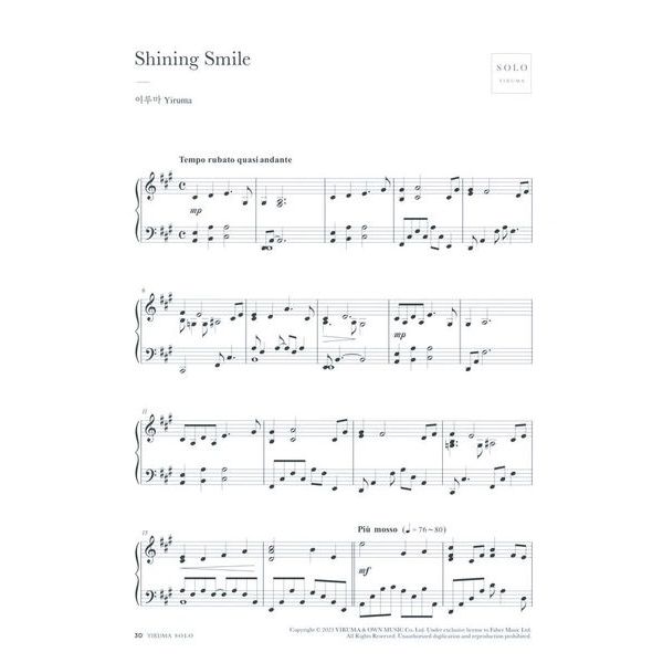 Faber Music Yiruma Solo Original Piano