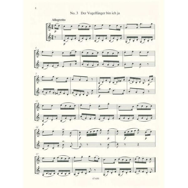 Schott Zauberflöte 2 Klarinetten