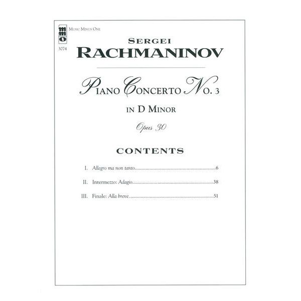 Music Minus One Rachmaninow 3. Klavierkonzert
