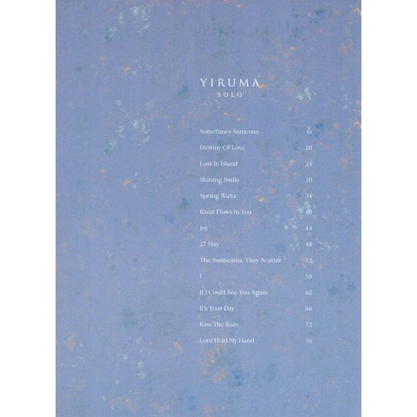 Faber Music Yiruma Solo Easy Piano