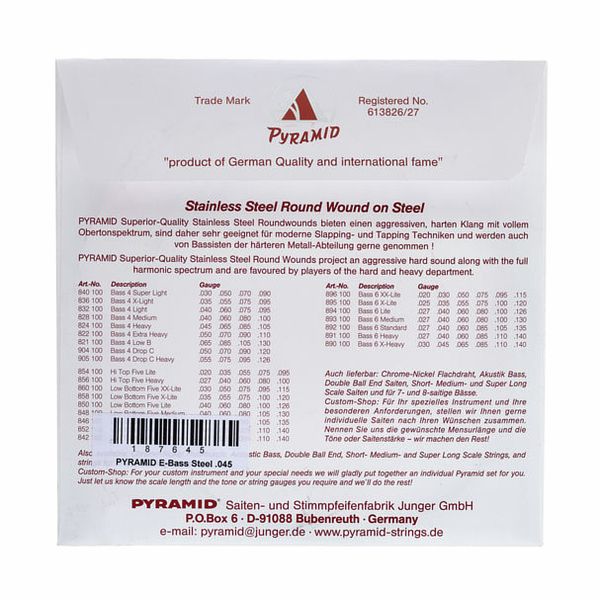 Pyramid 045 Single String bass guitar