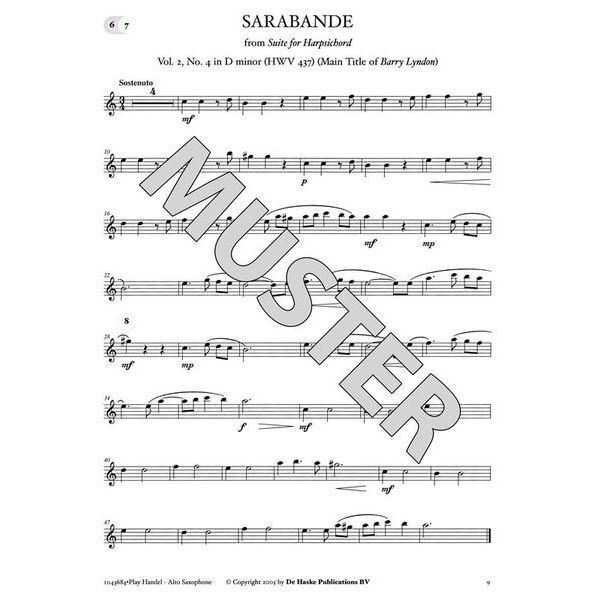 De Haske Play Hndel Alto Sax