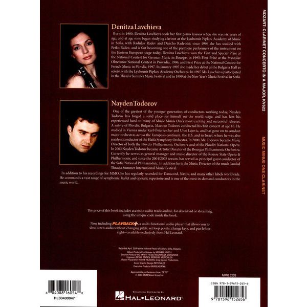 Music Minus One Mozart Clarinet Concerto KV622