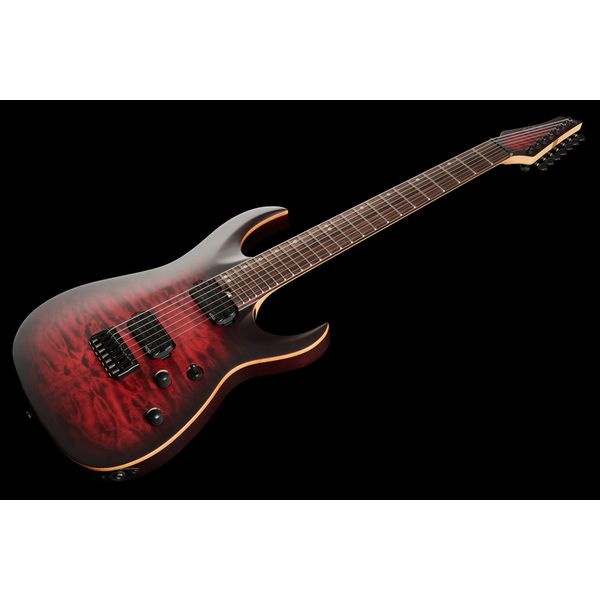 Harley Benton Amarok-7 BKRD Quilted B w/Case