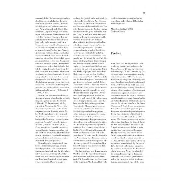 Henle Verlag Weber Clarinet Concerto No.2