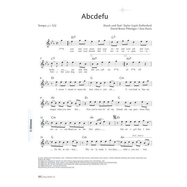 Music Factory Easy Charts Play-Along 13