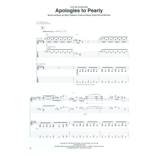 Hal Leonard ZZ Top Early Classics