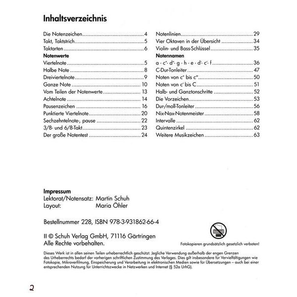 Schuh Verlag Nix Nax Notenspatz