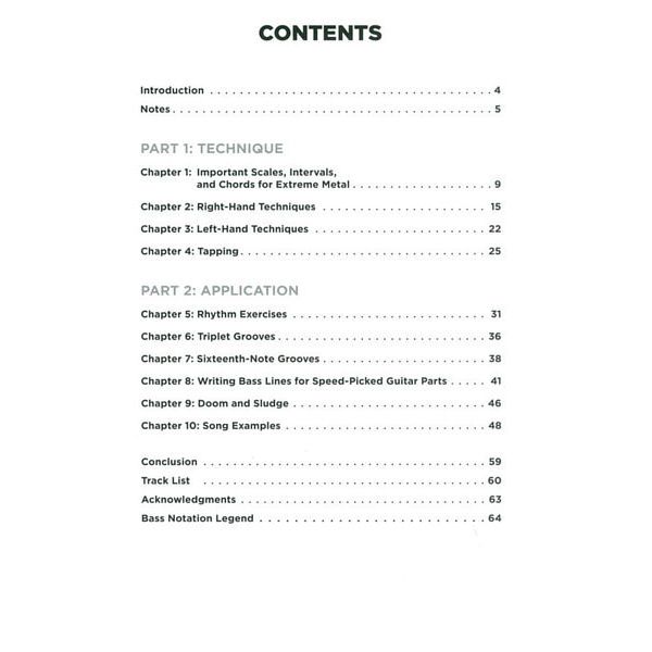 Hal Leonard Extreme Metal Bass