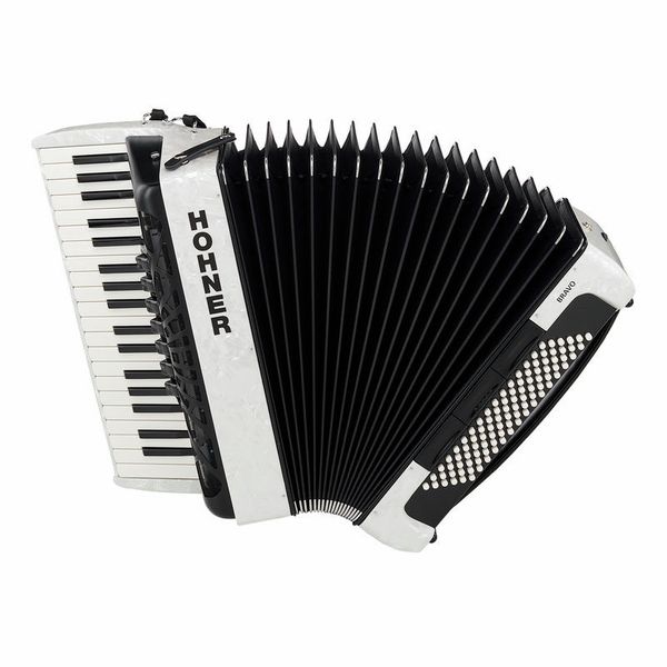 Hohner Bravo III 96 silent key white