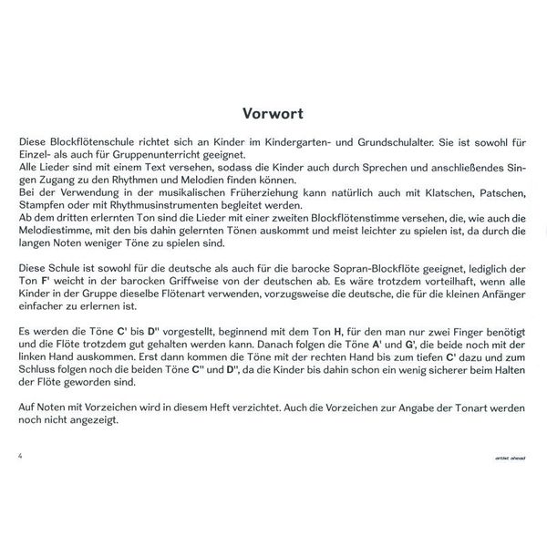 Artist Ahead Musikverlag Blockflöte lernen Lotti & Ben