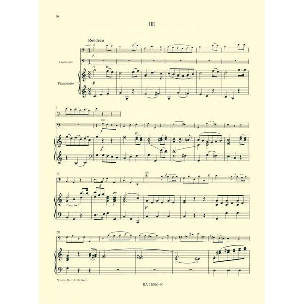 Brenreiter Stamitz Fagottkonzert C-Dur