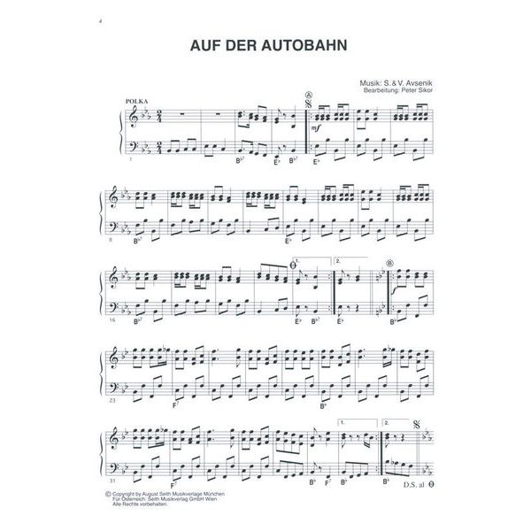 August Seith Musikverlag Avsenik Welterfolge rot