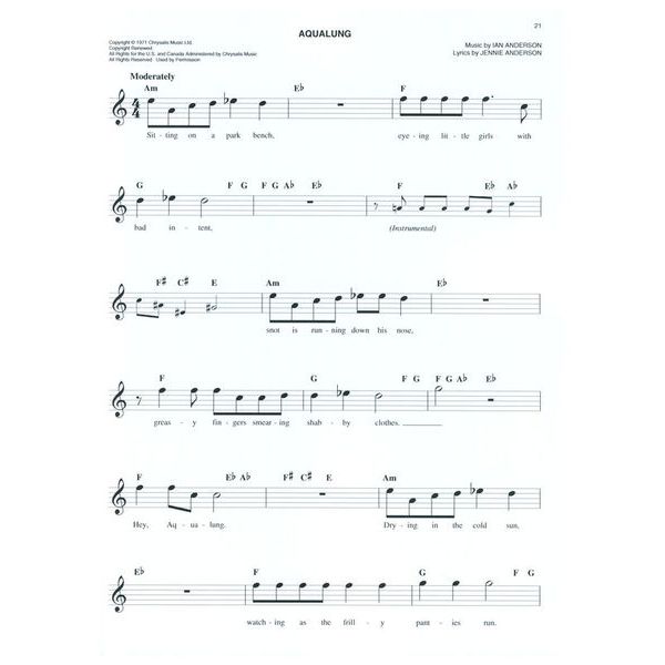 Hal Leonard Easy Classic Rock Fake Book