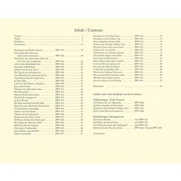 Breitkopf & Hrtel Bach Smtliche Orgelwerke