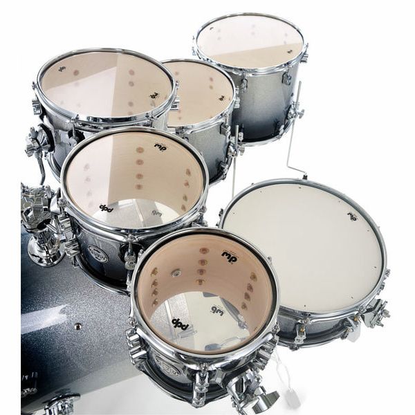 DW PDP CM7 Silver to Black