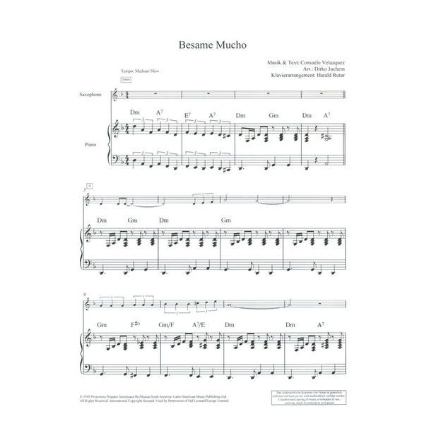 Schott Latin Standards Alto Sax