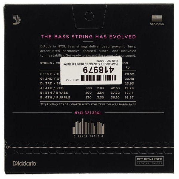 Daddario NYXL32130SL Bass Set