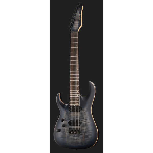 Harley Benton Amarok 7 LH BKNT Flame w/Case