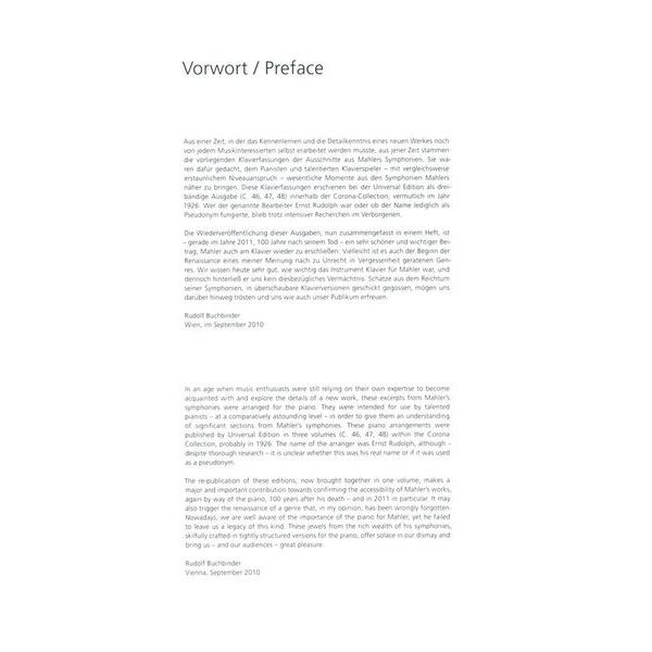 Universal Edition Gustav Mahler Symphonien
