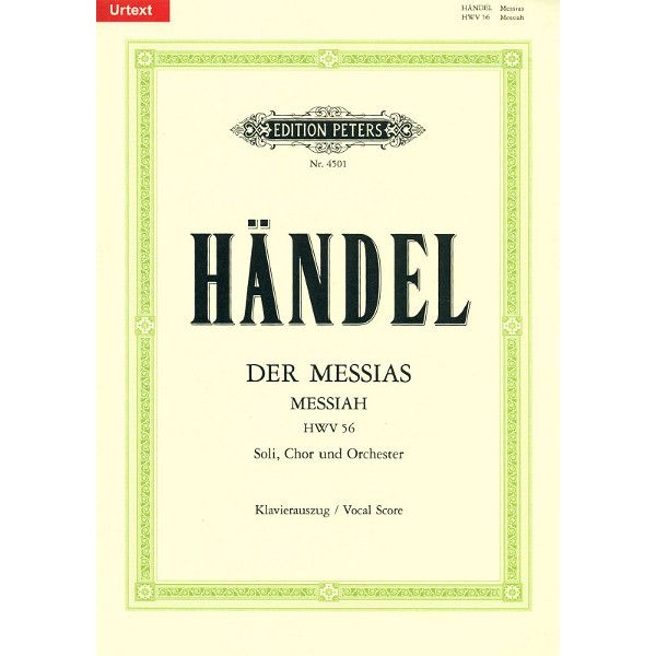 Edition Peters Hndel Der Messias HWV56