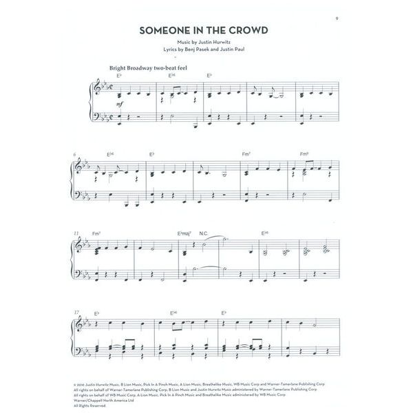 Faber Music La La Land Piano Solo