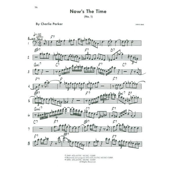 Atlantic Music Charlie Parker Omnibook BC