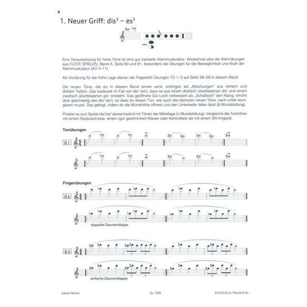 Ricordi Flöte Spielen D