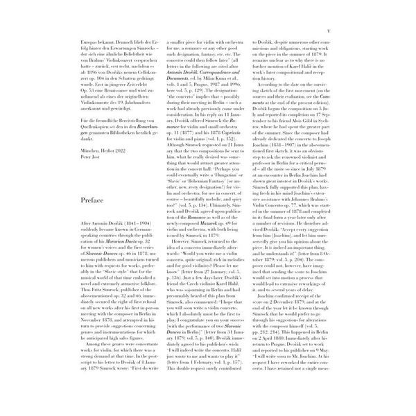 Henle Verlag Dvorák Violinkonzert a-moll