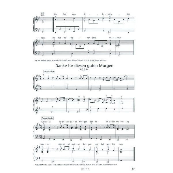 Strube Verlag Klavierbuch Gottesdienst 1