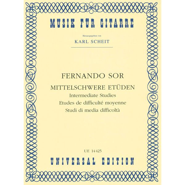 Universal Edition Sor Mittelschwere Etüden