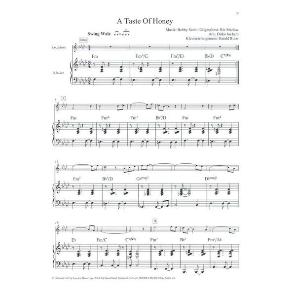 Schott Jazz Standards Tenor Saxophone