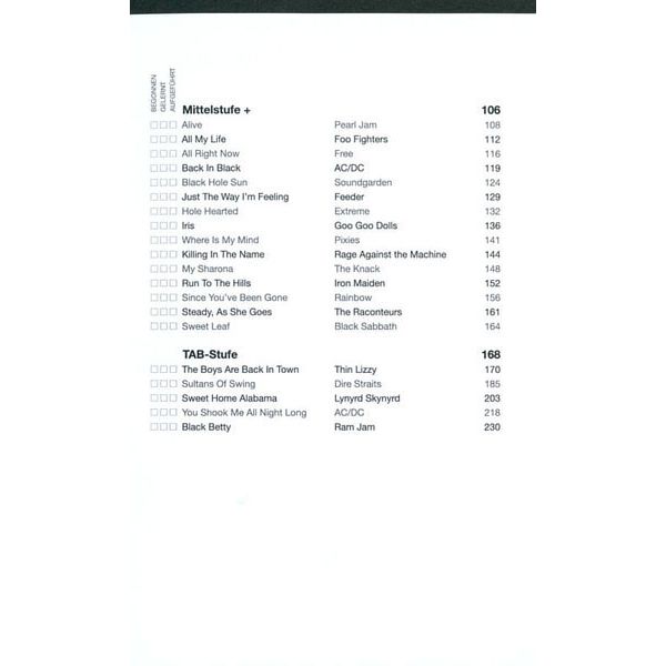 Bosworth Justinguitar Rock-Songbook D