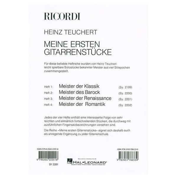 Ricordi Meine ersten Gitarrenstücke 3